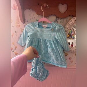 Baby Ralph Lauren striped blue tunic with bloomers 6M